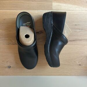 Dansko Men's Black Leather Slip-Ons